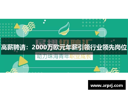 高薪聘请：2000万欧元年薪引领行业领先岗位